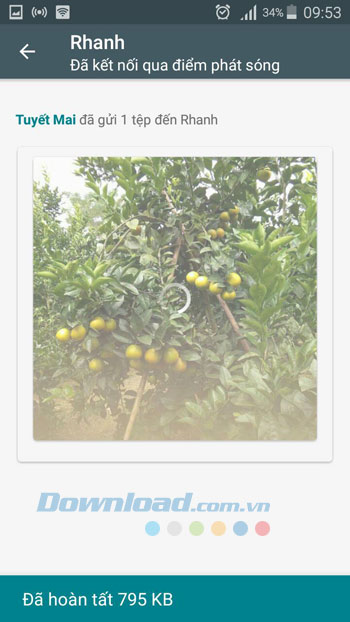 Hoàn tất gửi file