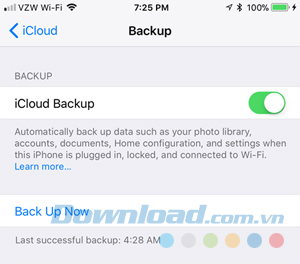 Sao lưu mỗi ngày