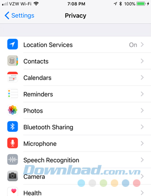 Thu hồi các quyền của ứng dụng