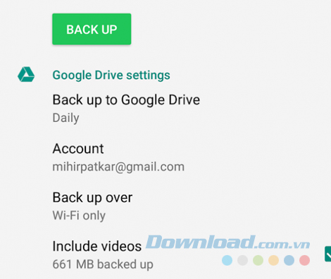 Vô hiệu hóa sao lưu đám mây