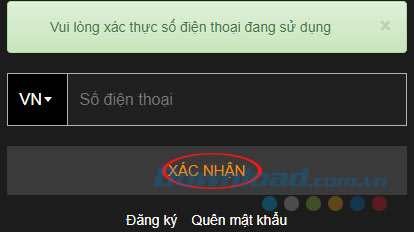 Nhập số điện thoại