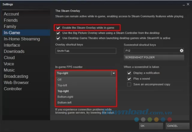 Chọn vị trí cho đồng hồ FPS theo ý muốn