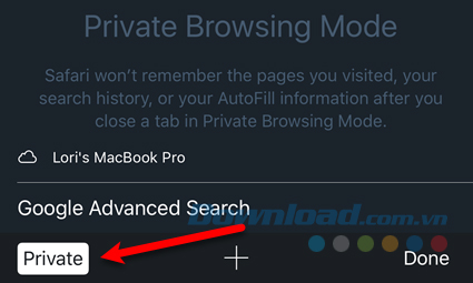 Duyệt web riêng tư trên Safari