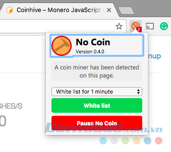  Tiện ích mở rộng No Coin