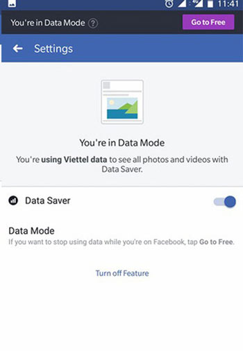 Kích hoạt Data Mode