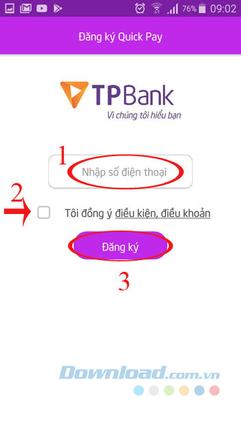 Nhập số điện thoại