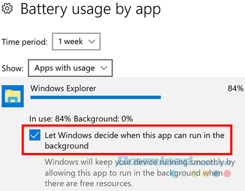 Cách tiết kiệm pin với Power Throttling trên Windows 10