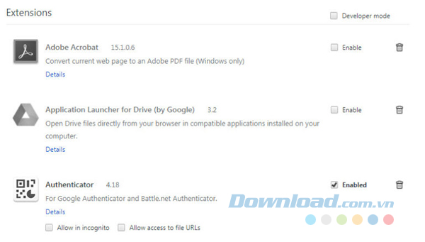Làm sạch các tiện ích mở rộng theo định kỳ