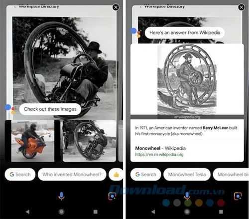 Truy cập vào Google Lens trên Google Assistant
