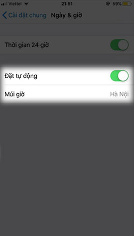 Đặt giờ tự động