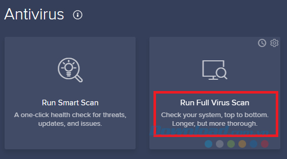 Chạy chương trình diệt virus