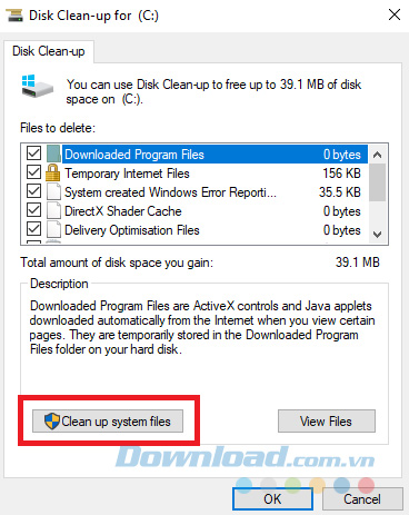 Sử dụng Disk Cleanup
