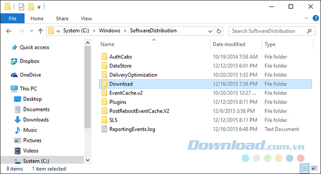 Windows 10 Update Cache