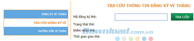 Tra cứu vé tháng xe bus