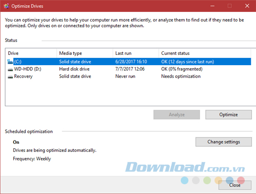 Chống phân mảnh ổ đĩa