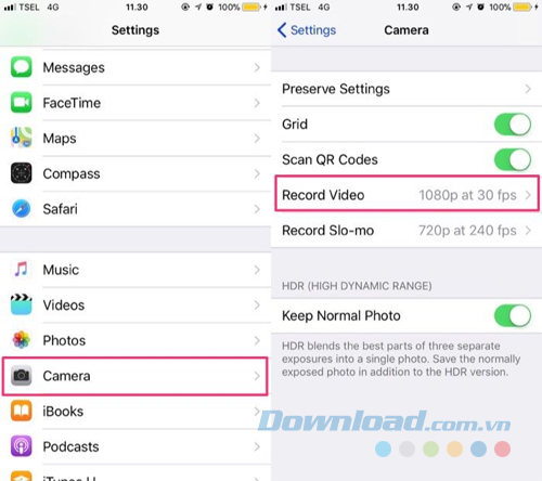 5 cách giảm dung lượng video trên iPhone