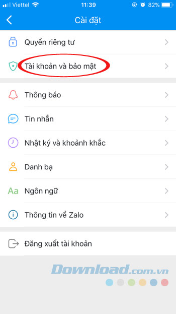 Tài khoản và bảo mật