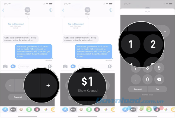 Nhập số tiền cụ thể bạn muốn chuyển