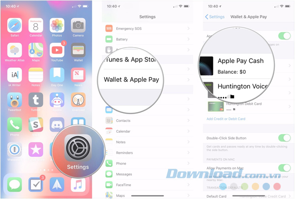 Mở ứng dụng Wallet