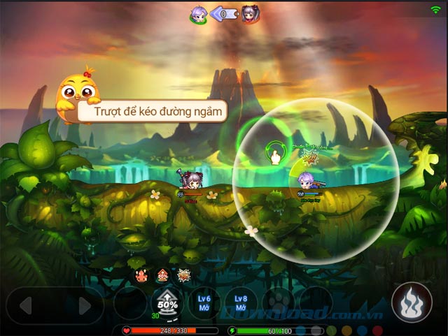 Kéo chọn góc bắn