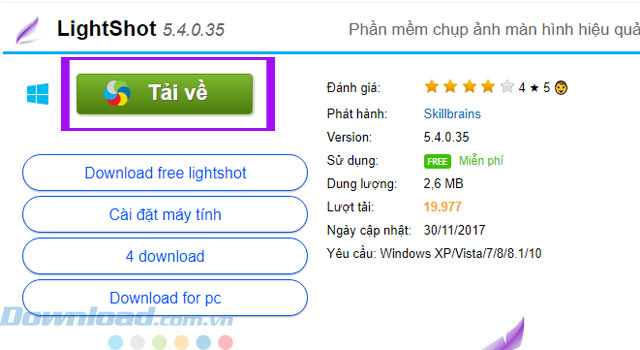 Cài Đặt Light Shot 