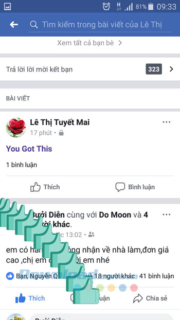 Nút Like trên điện thoại