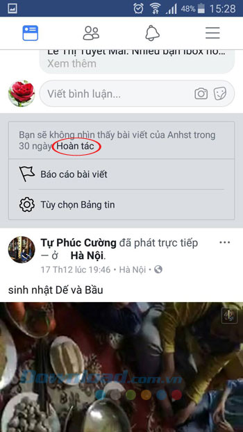Hoàn tác bài viết