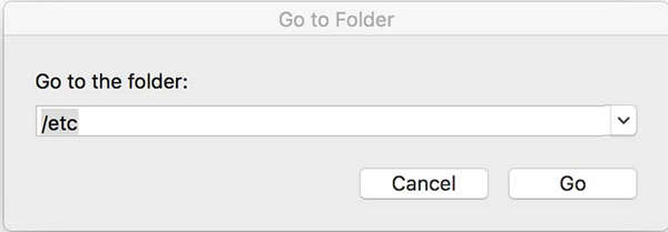 Sửa file Host máy Mac