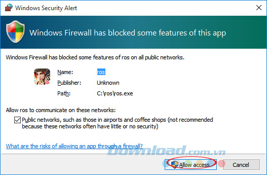 Cấp quyền chơi game Rules Of Survival