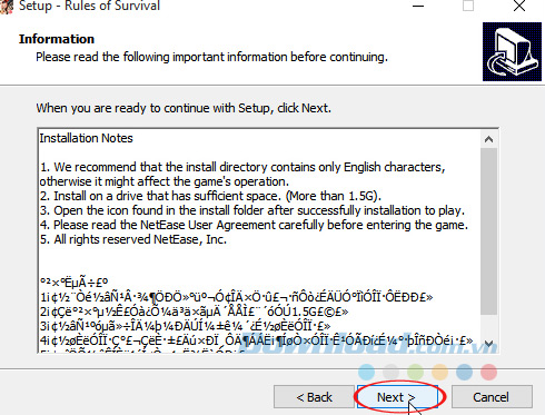 Cài đặt Rules Of Survival