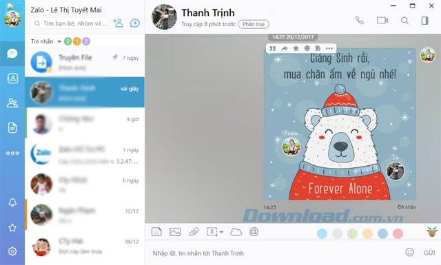 Gửi thiệp Giáng Sinh