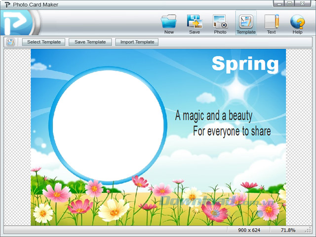 Giao diện chính Photo Card Maker