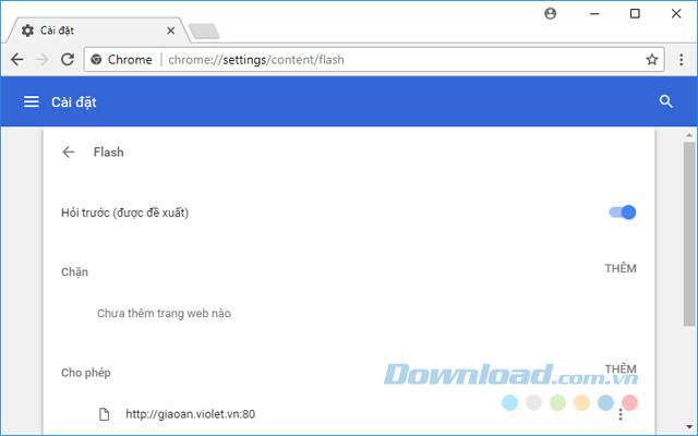 Hỏi trước khi chạy Flash