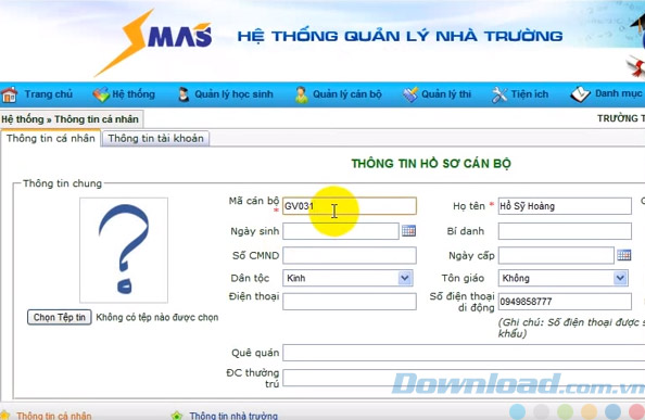 Thông tin cá nhân