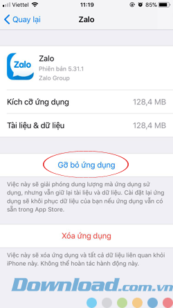 Dung lượng iPhone
