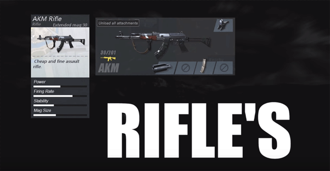 Rules Of Survival Guns