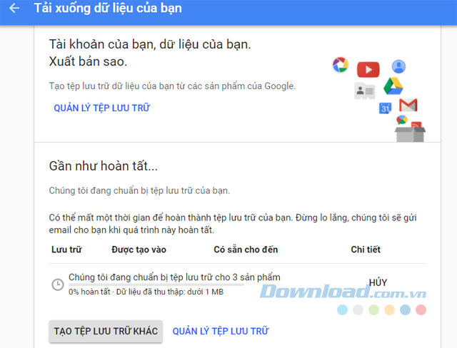Chờ tải file