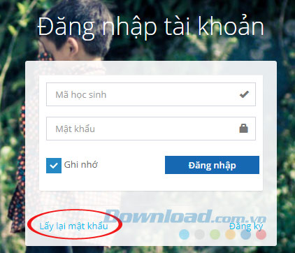Lấy lại mật khẩu