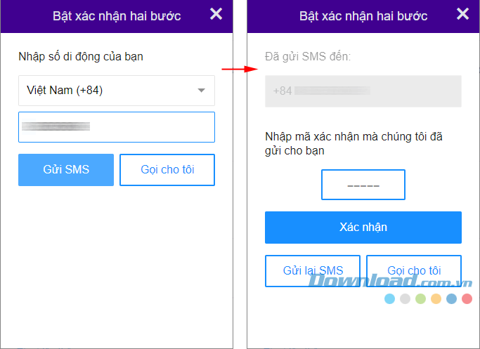 Nhập số điện thoại xác nhận 2 bước trên Yahoo Mail