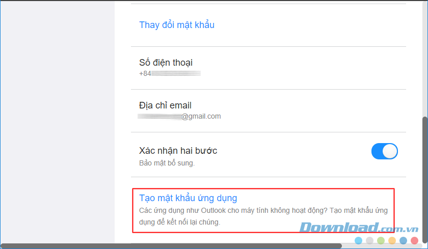 Tạo mật khẩu ứng dụng trên Yahoo Mail sau khi bật Xác thực 2 bước
