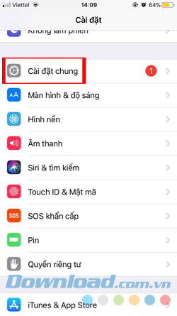 Cài đặt bàn phím mới iOS