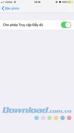 Cài đặt bàn phím mới iOS