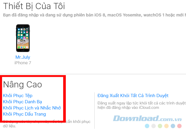 Tùy chọn nâng cao