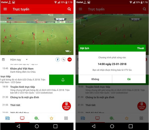 Hẹn giờ xem bóng đá