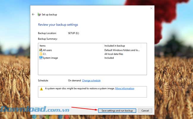 Windows 10 Backup Restore