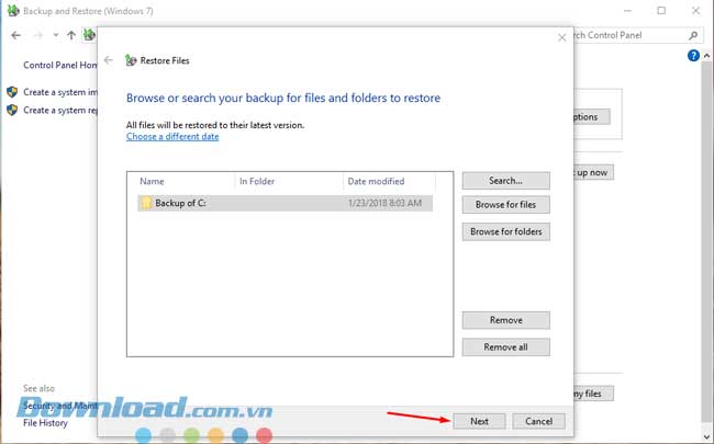 Windows 10 Backup Restore