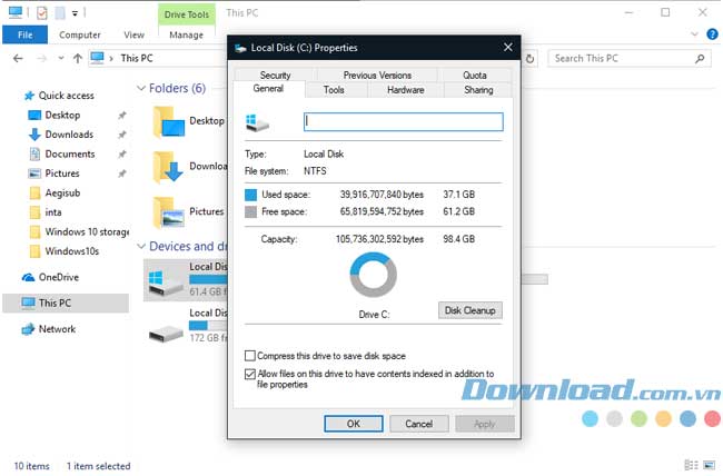Windows 10 Full Storage