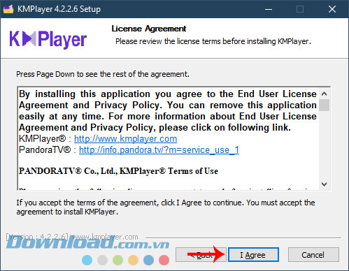 Giao diện cài đặt KMPlayer