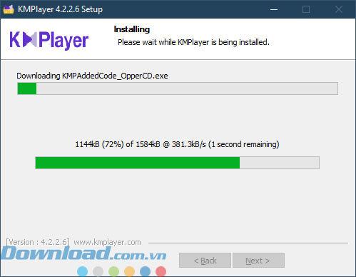Giao diện cài đặt KMPlayer