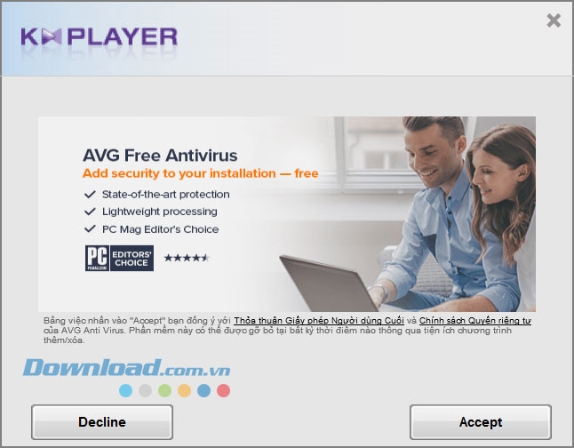 Giao diện cài đặt KMPlayer